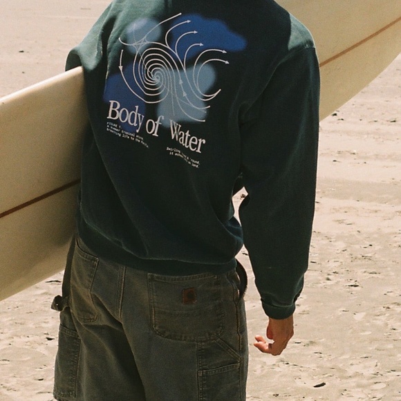 Unisex Merge Body of Water Crew Neck - Picture 1 of 14